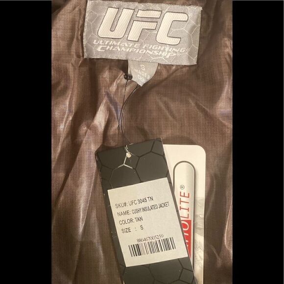 💥UFC Ultimate Fighting Championship Cushy insulated Jacket.Size: Small - Picture 8 of 10